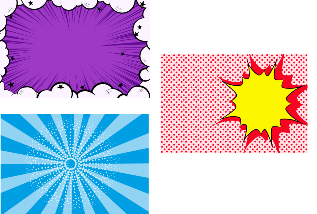 Retro pop styled template 5