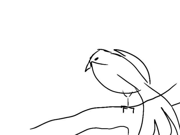 bird flying off - ibisPaint
