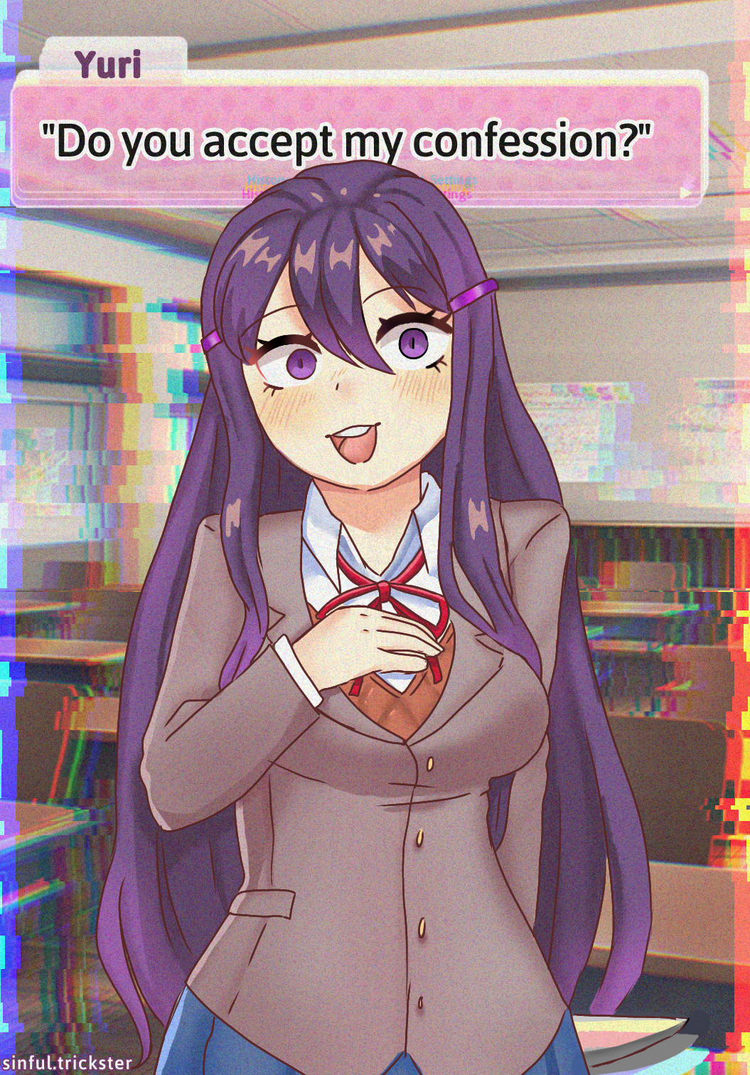 Yuri - Doki Doki Literature Club - ibisPaint