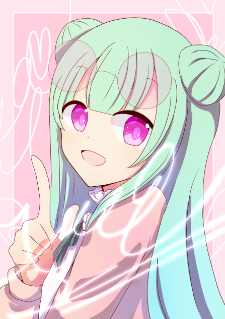 ピンク丸メガネ