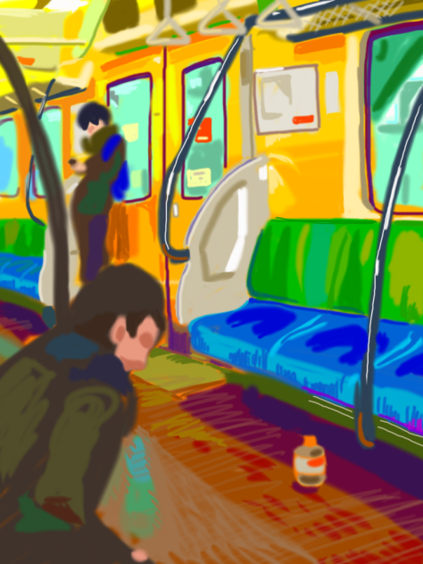 電車☆楽しく手早く背景のワンドロ