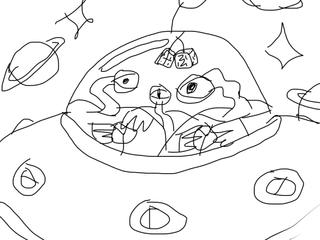 UFO with Aliens - ibisPaint