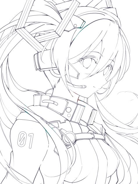 初音ミク塗り絵