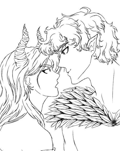 Cardan and Jude lineart
