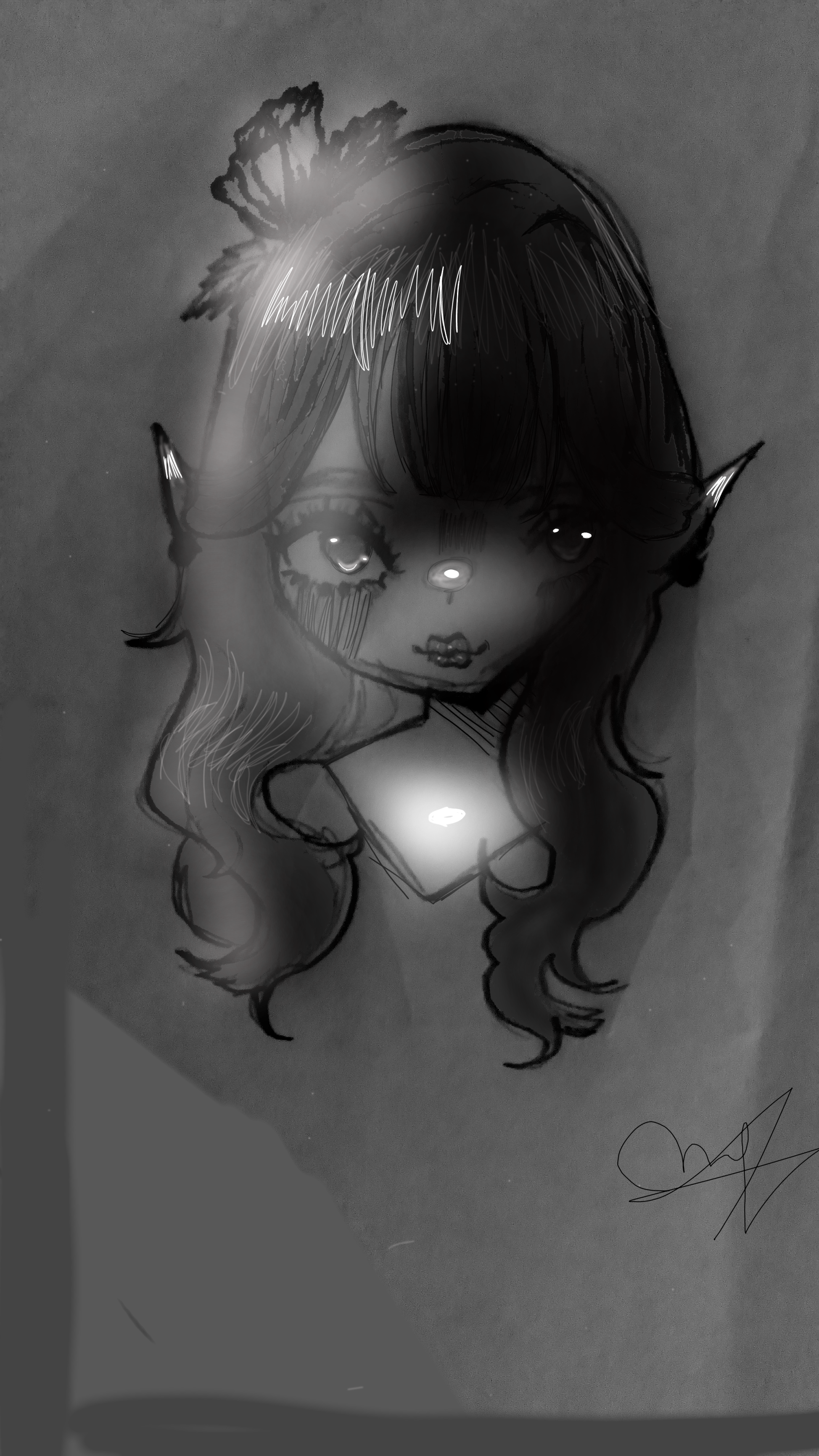 drawing on paper and painting on digital - ibisPaint