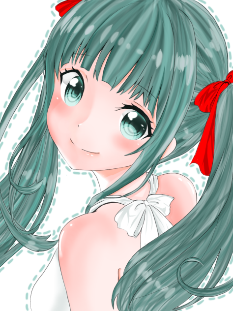ぬりえ(女の子)  ぬらせていただきました。