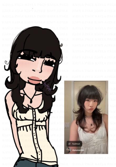 drawing of a purty lady I saw🤭