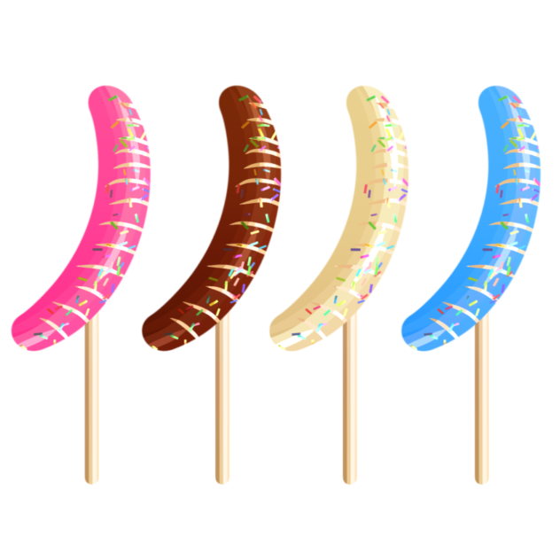 Choco banana stickers