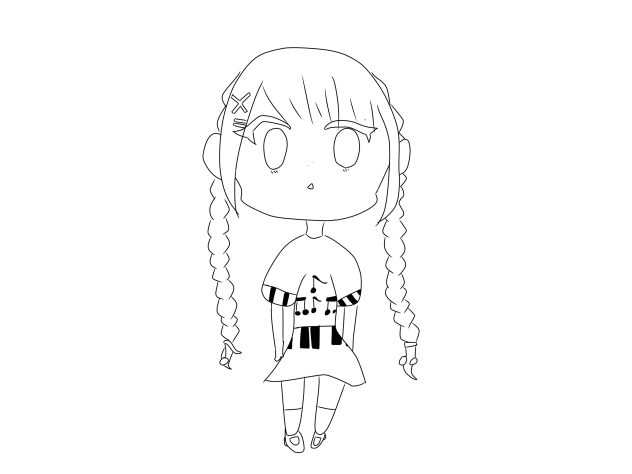 ぴのちゃんミニキャラ　ぬりえ
