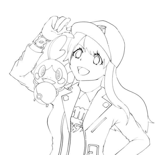 剣盾 主人公 線画