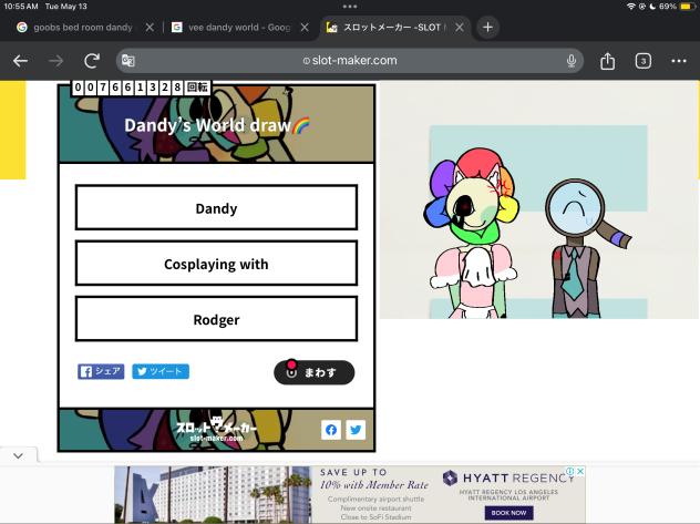 Dandy cosplays with Rodger