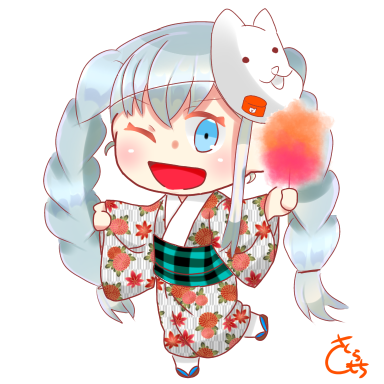 エルさん三つ編みバージョン ーお祭り編ー Ibispaint