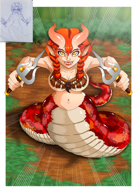 mujer 🐍 (una gorgona)