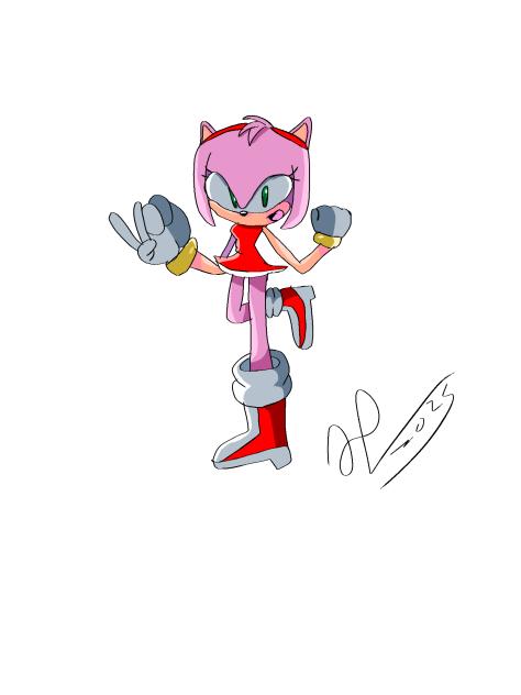 Amy rose my New Art style
