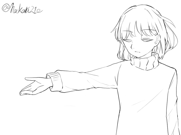 Undertale／Frisk 線画