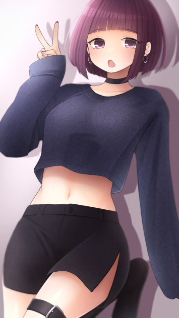 へそ出しガール♡