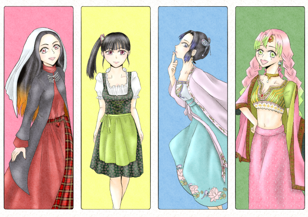 鬼滅女子民族衣装