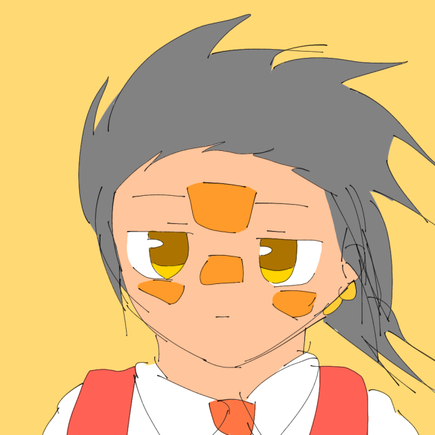 強風オールバックの子