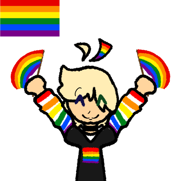 gay pride flag as person - ibisPaint