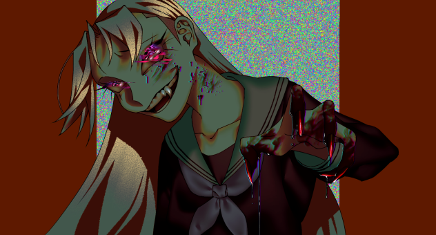 アホ毛描くの忘れた