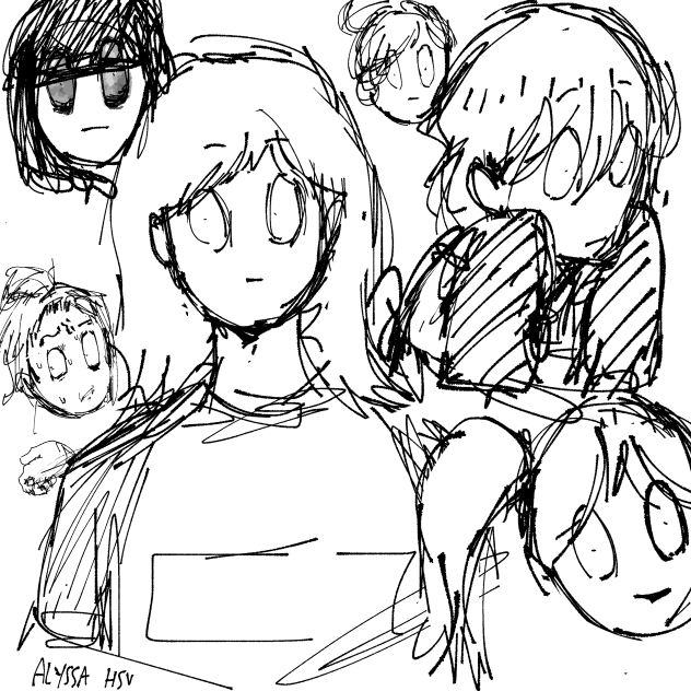 different hair sketch