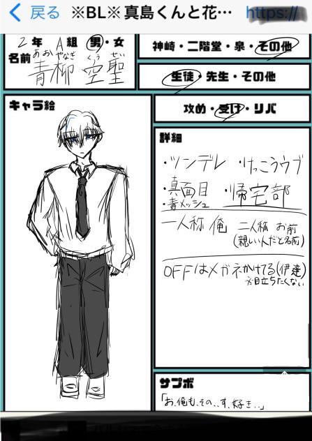 キャラ募に応募（？）