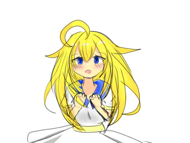 目を閉じるミキ２