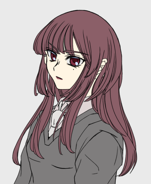 髪の長い女の子 Ibispaint