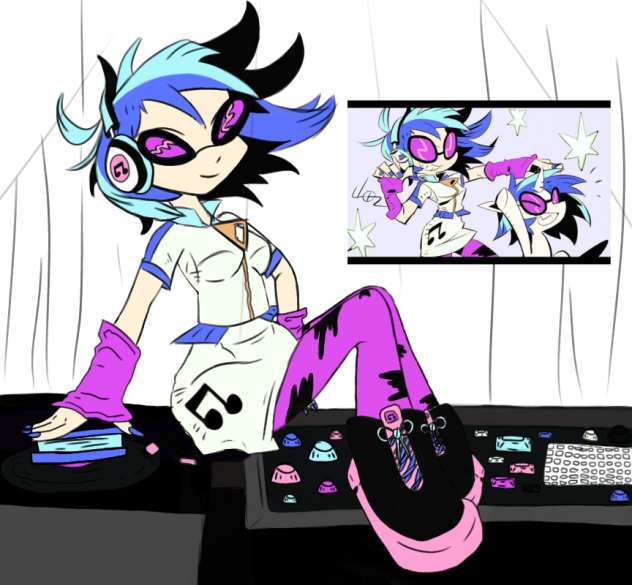 vinyl scratch doodle
