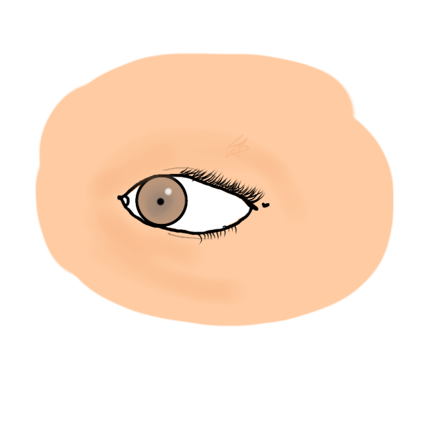 un dibujo de un ojo xd