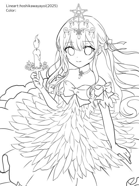 ベツレヘムの星2025(ぬりえ)