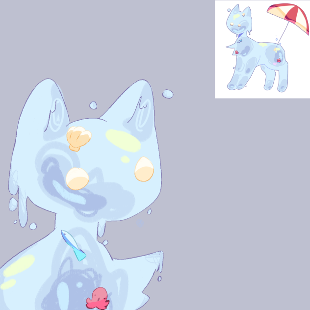 Water cat character of mine