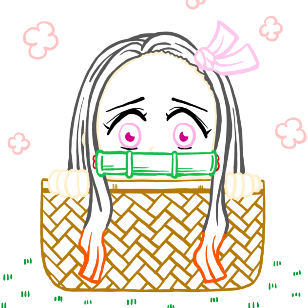 鬼滅の刃 線だけイラスト ねずこちゃん