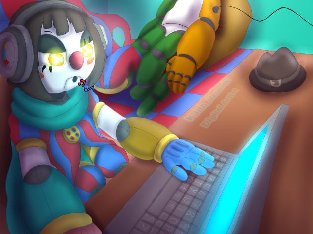 Playing and working;