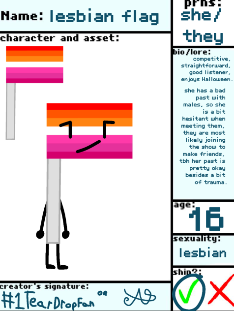 lesbian flag for bfs!!
