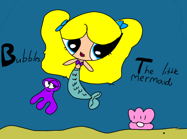 Bubbles as the little mermaid