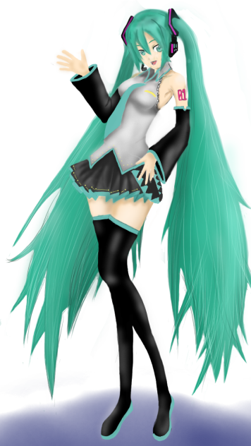 初音ミク氏を描いてみた。Part2