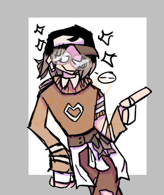 Girl outside box - ibisPaint