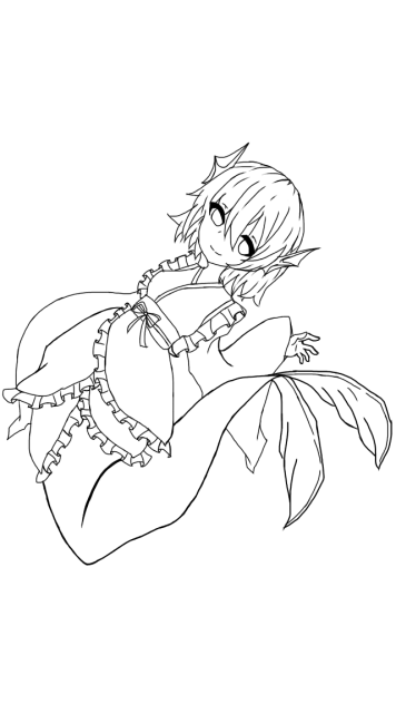 わかさぎ姫 【塗り絵】