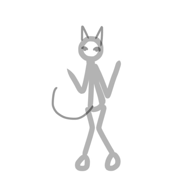 Kitty cheering (sketch)