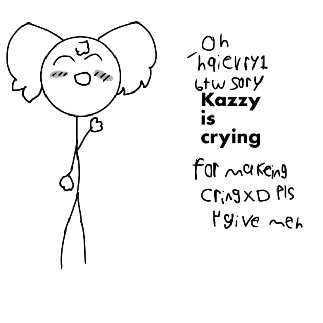 A gift for kazzy is crying