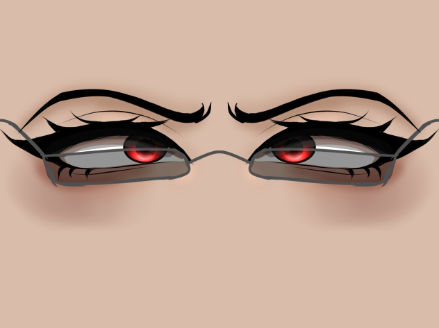 angry eyes