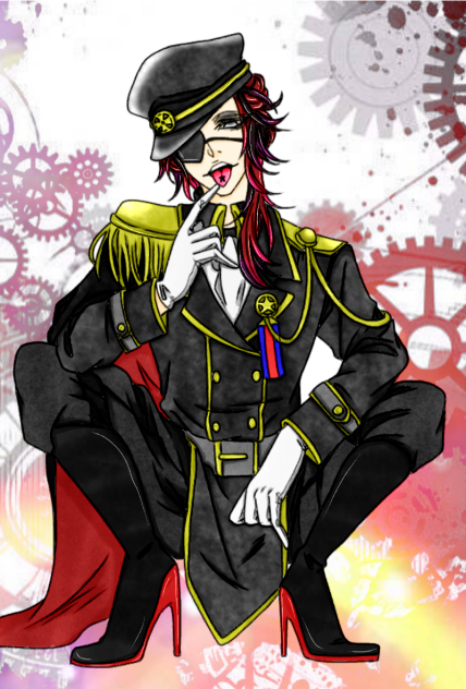 軍服 線画塗らせていただきました