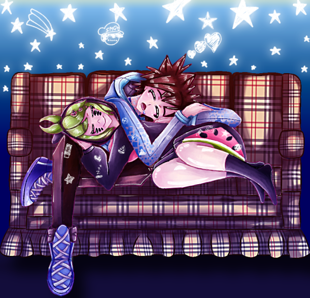 Sleeping Melone and Max