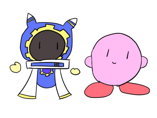 マホロアとカービィが手を振るだけ！
