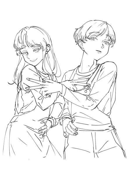 Blaire and Blaize(Lineart 1 ver. 1)