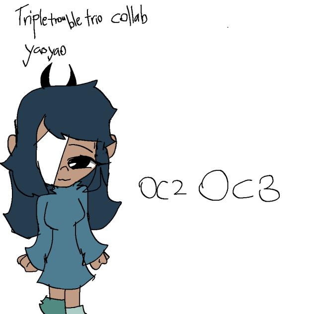 triple trouble trio collab - ibisPaint