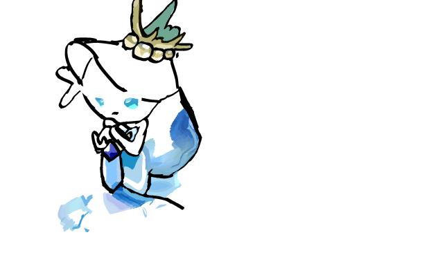 sea fairy cookie art wip
