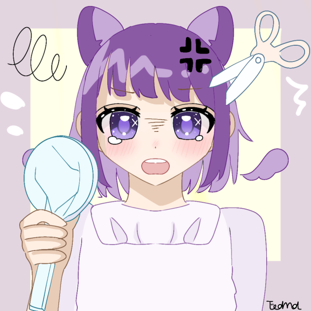 前髪切りすぎ💢
