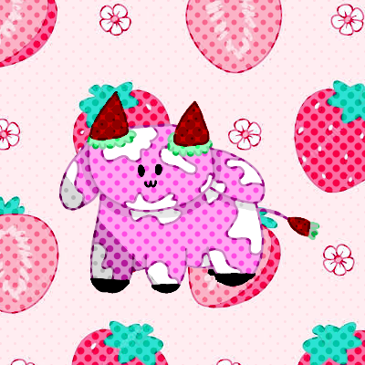 Cute Strawberry Cow